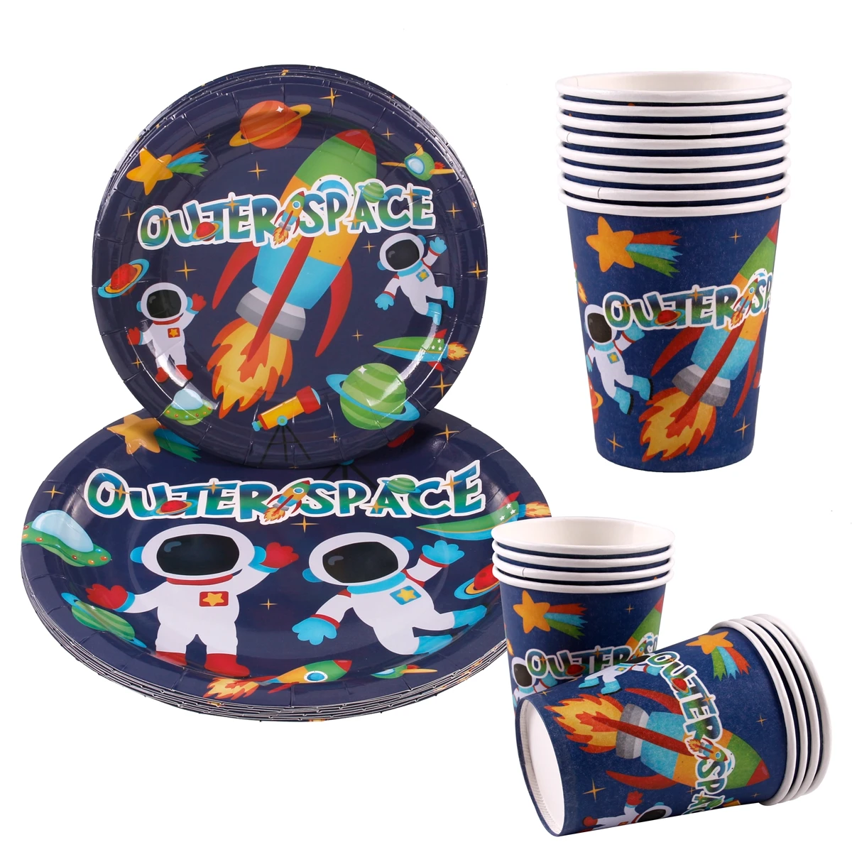 Astronaut Rocket Latex Balloons Outer Space Party Supplies Space Theme Birthday Party Decoration Kids Baby Shower Decor For Boy