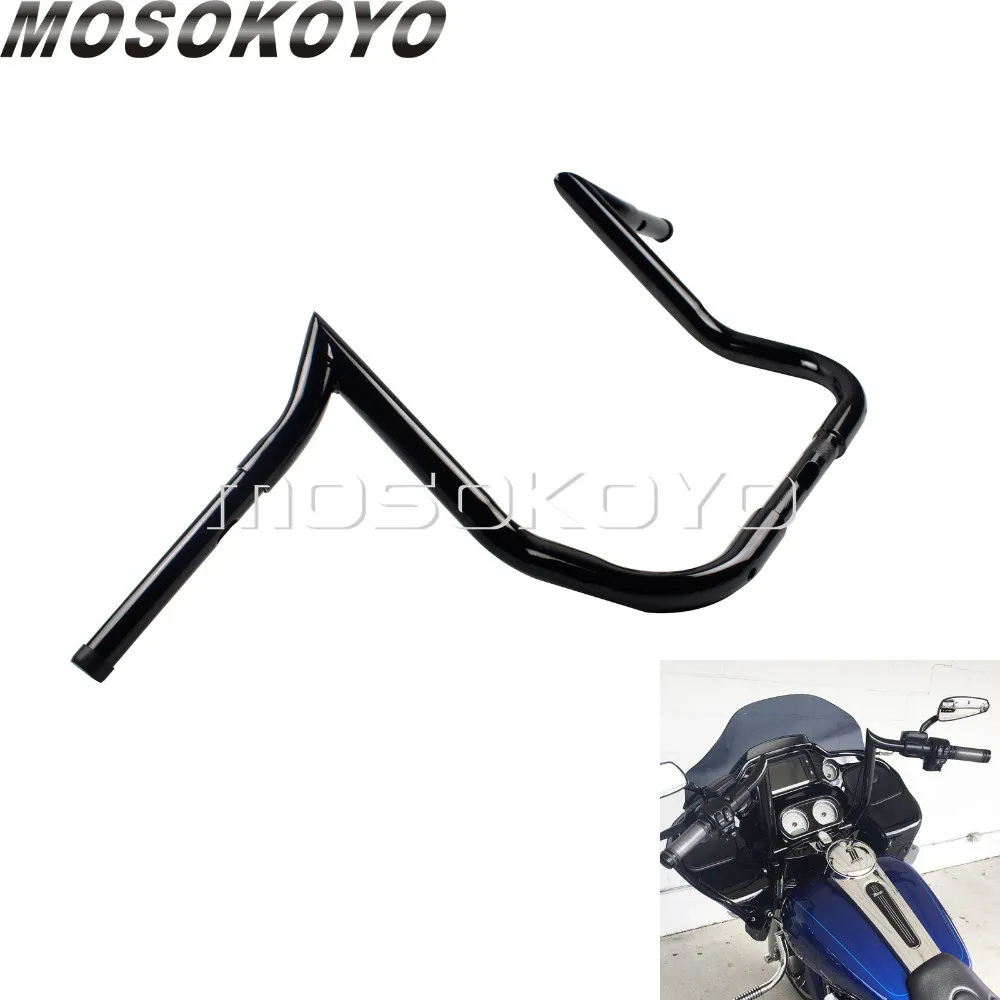 Глянцевый черный 12 &quotRise 37&quot Wide 37 &quotлетучая мышь обтекатель Руль Кафе Гонщик