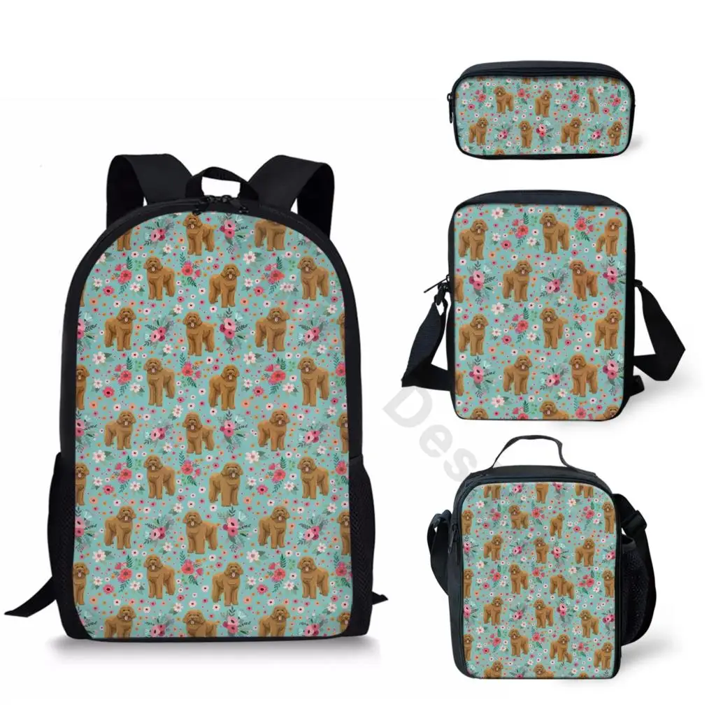 Школьные сумки с принтом тикин каваи из мультфильма Пудель Тедди для детей