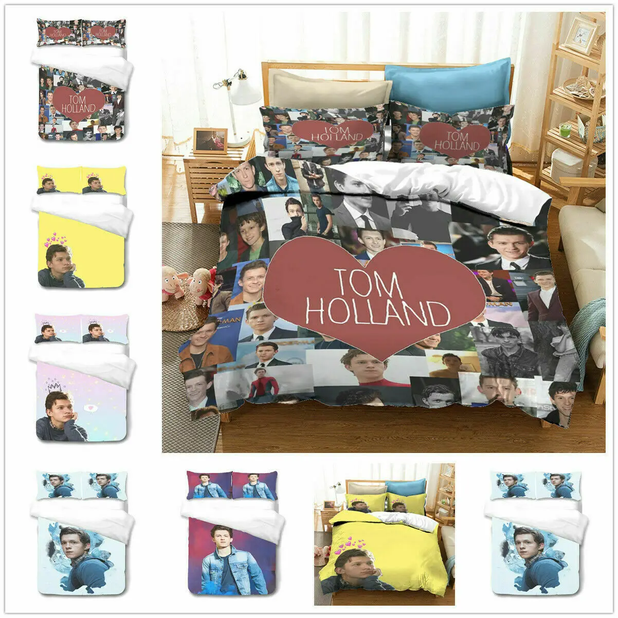Tom Holland Bedding Set 2/3Pcs Duvet Cover &amp Pillowcase(s) 3D Printed Quilt Home Textile Gift |