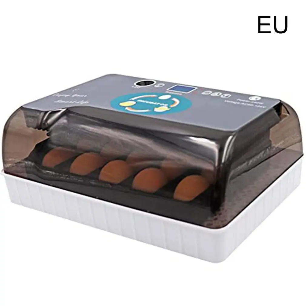 

12 Eggs Incubator Time Control Convenient Fully Automatic Brooding Machine Thermostatic LED Lighting Hatcher Machine
