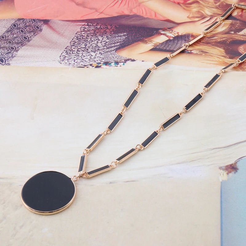 NeeFu WoFu Black Onyx Necklace Blue Sea Sediment Gems Stone Crescent Moon Fashion Jewelry Wholesale | Украшения и аксессуары