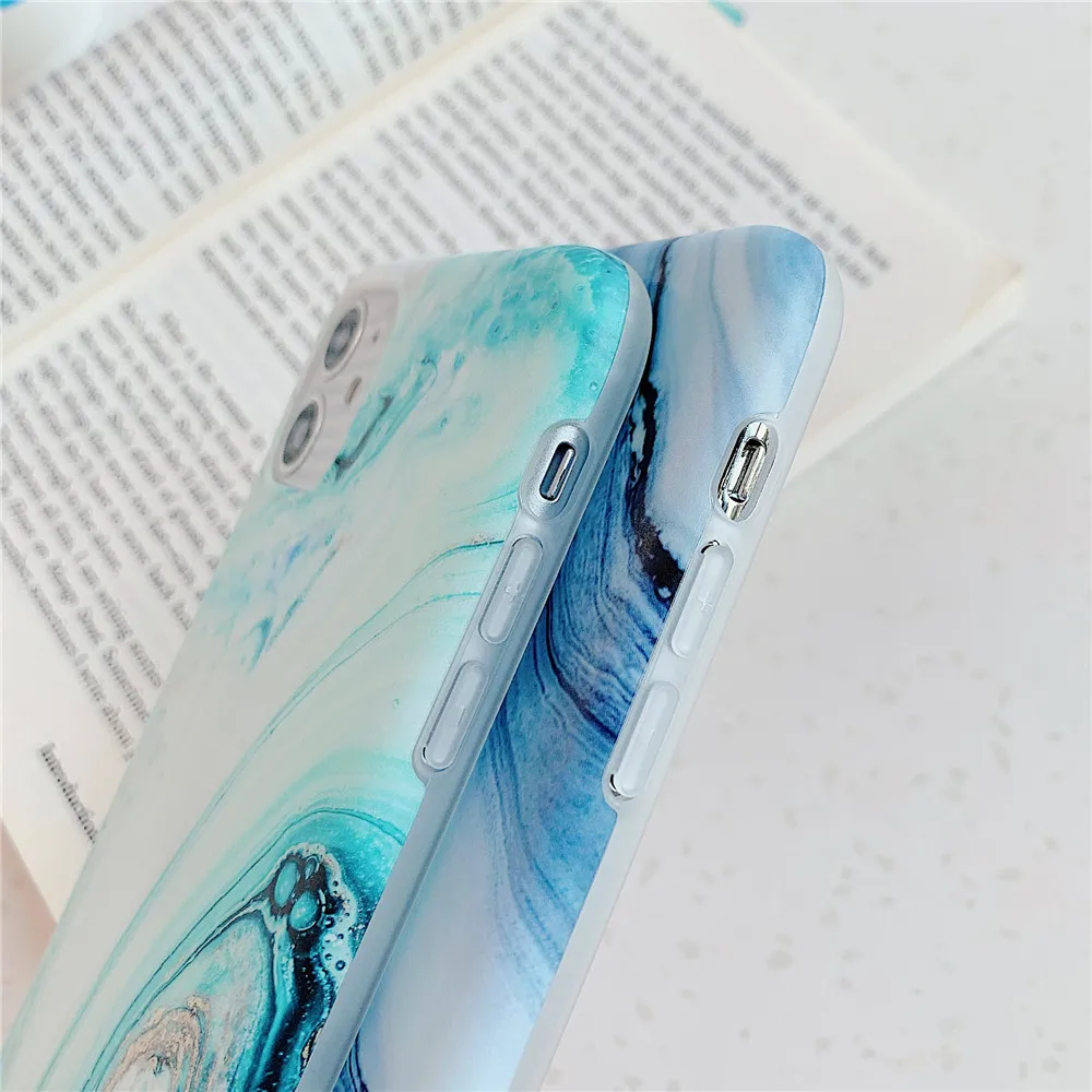 FLYKYLIN мраморный чехол для iPhone 11 Pro Max SE 2 задняя крышка Huawei P20 Mate 30 P30 Lite P40 силиконовый
