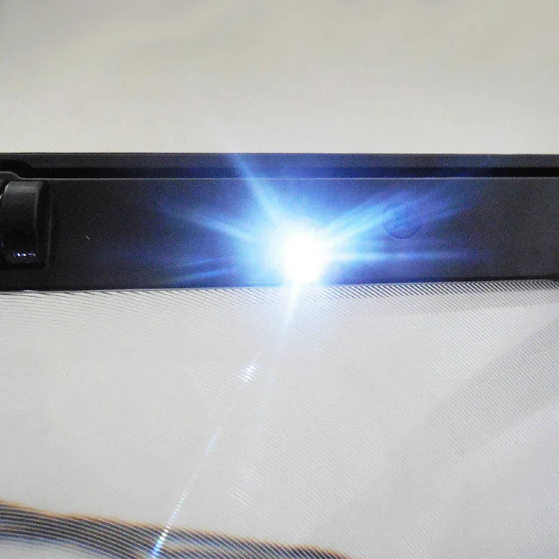 Экранная лупа со светодиодной подсветкой 4 увеличительные очки на всю страницу 3x