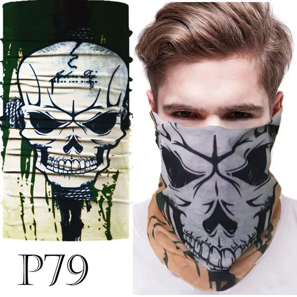 3D череп бесшовные волшебный шейный чехол маска для лица щит Велоспорт Пеший