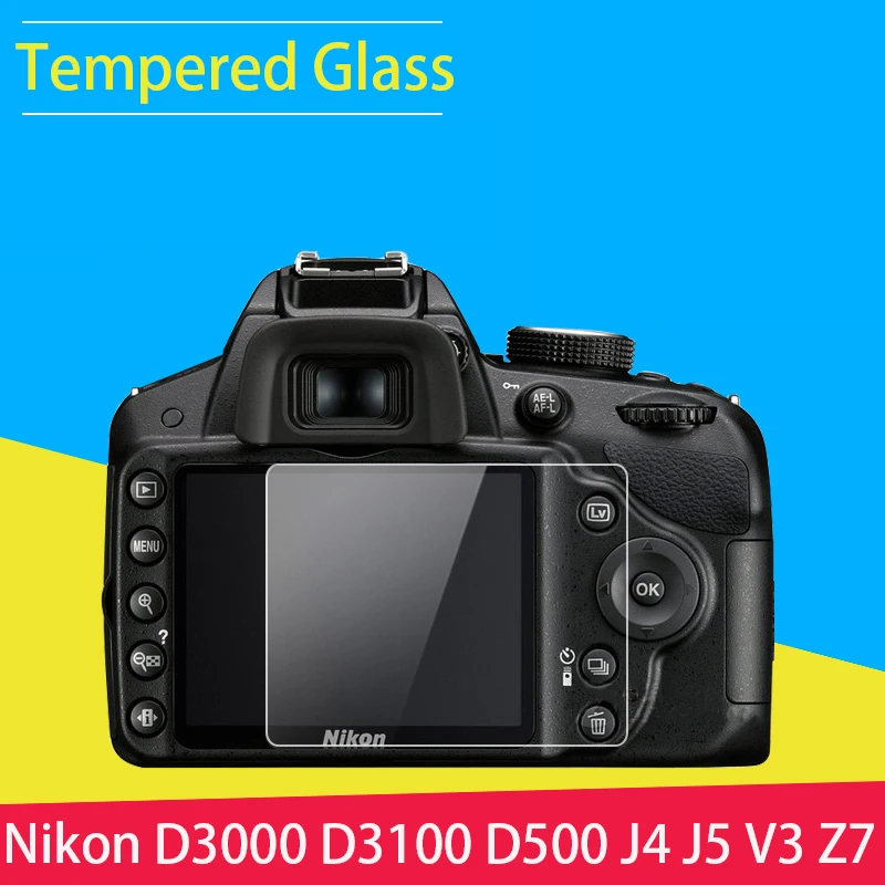 Защитная пленка из закаленного стекла для ЖК экрана Nikon D3000 D3100 D3200 J3 J4 J5|Защита