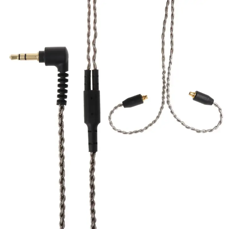 MMCX SE535 посеребренный кабель съемный провод для Shure SE215 SE315 SE846 UE900 наушники iPhone Xiaomi