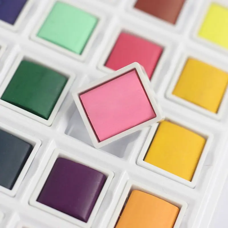 36 цветов складной портативный твердый пигмент Акварельная краска необходимый