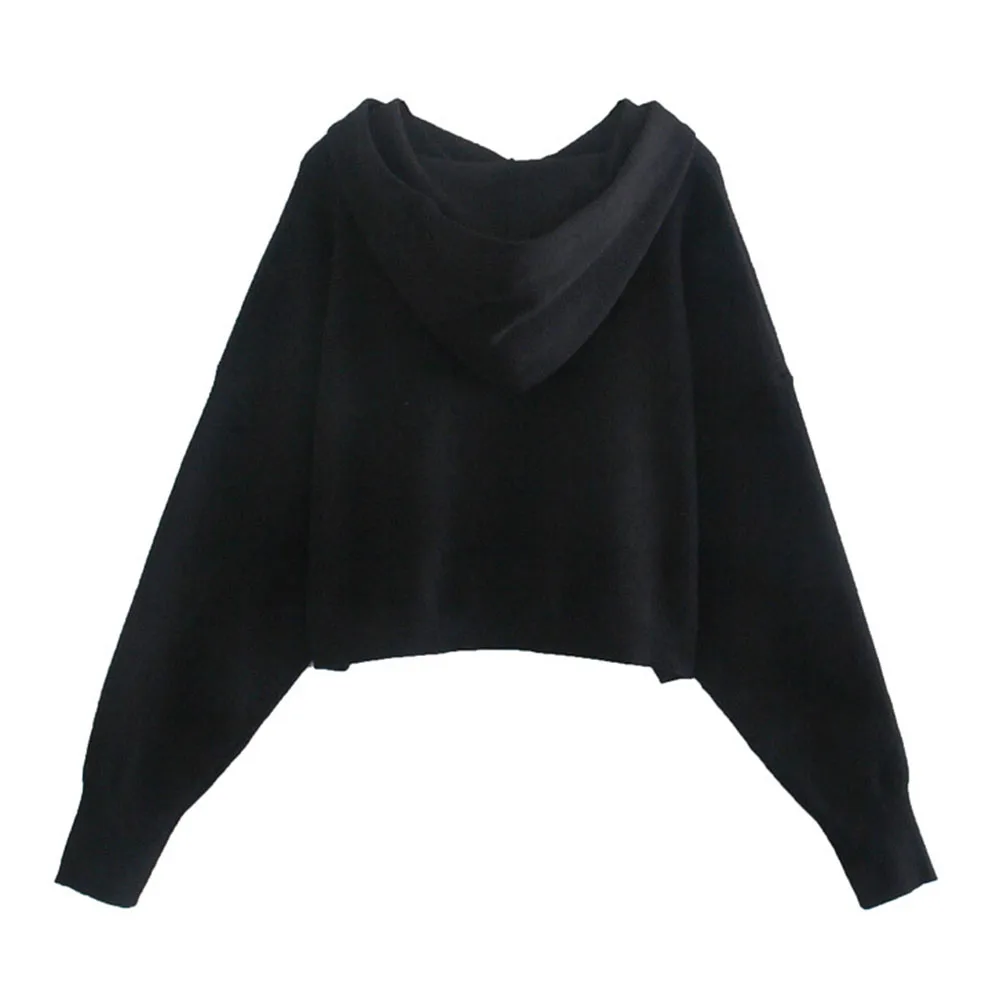 

DiYiG WOMAN2021 spring new women's clothing sweet animal print pattern hooded short sweater