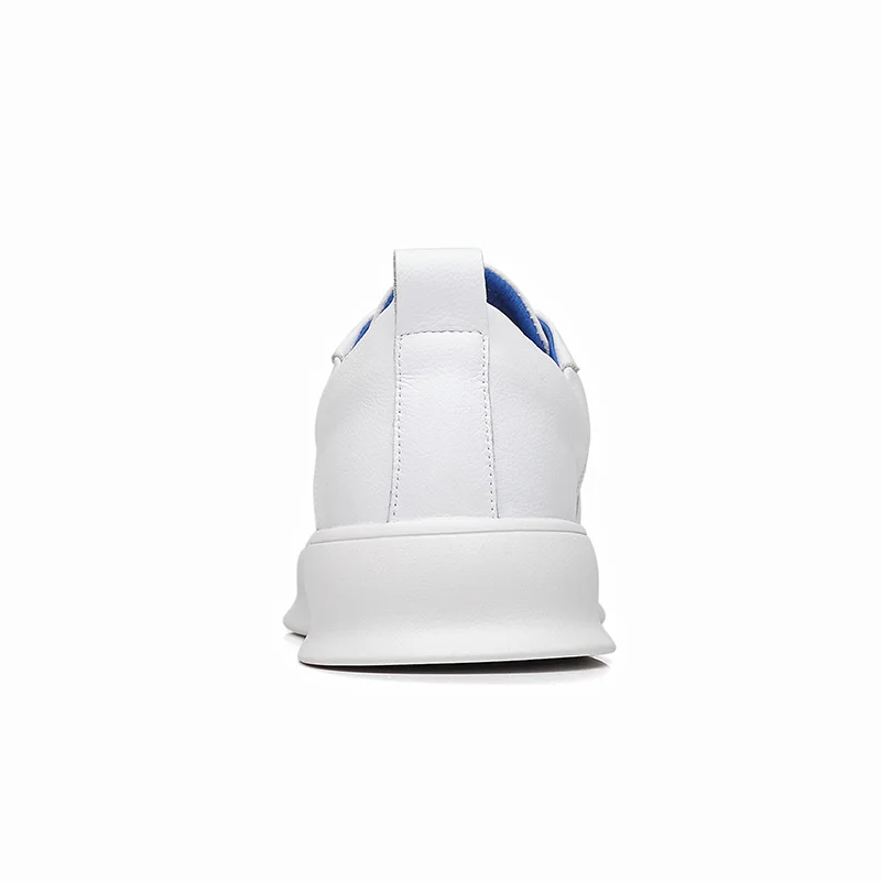 Мужские Белые Спортивные кроссовки из натуральной кожи мужская повседневная