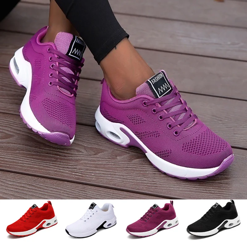 

Women Breathable Running Shoes Outdoor Light Weight Lace-up Sneakers Casual Walking Vulcanized Shoes Tenis Feminino Sports Shoes