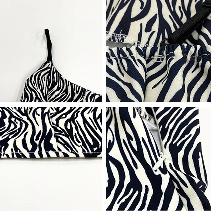 Мини-платье женское с принтом зебры пикантный облегающий модный винтажный