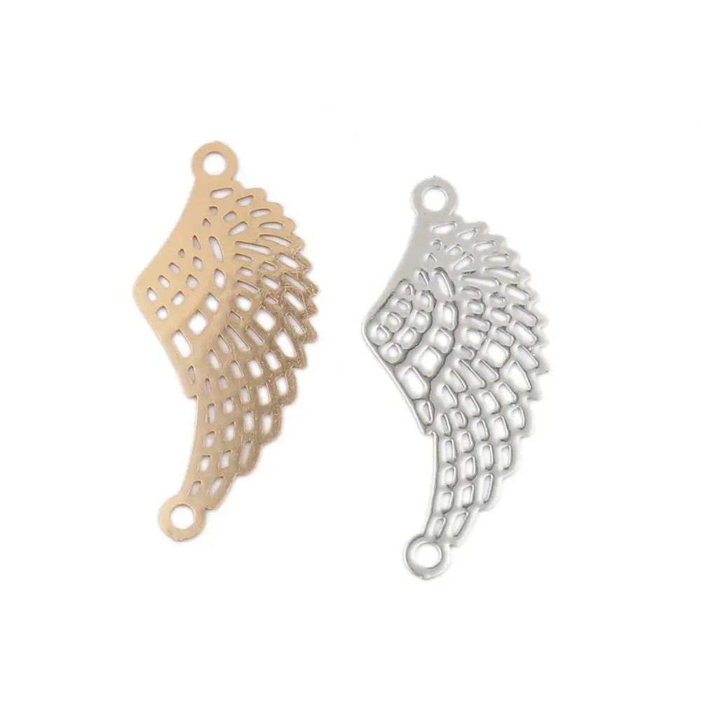 

DoreenBeads Copper Filigree Stamping Connectors Wing Gold Color Color Punk Style Making Jewelry Findings 31mm, 14mm Dia., 10PCs