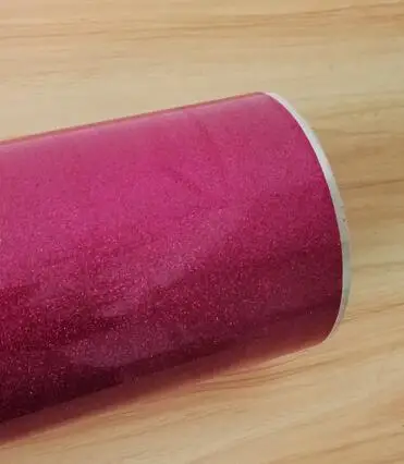 Free Shipping 1 sheet 30cmx50cm(12"x20") Glitter heat transfer vinyl for heat press machine cutting plotter - Цвет: rose