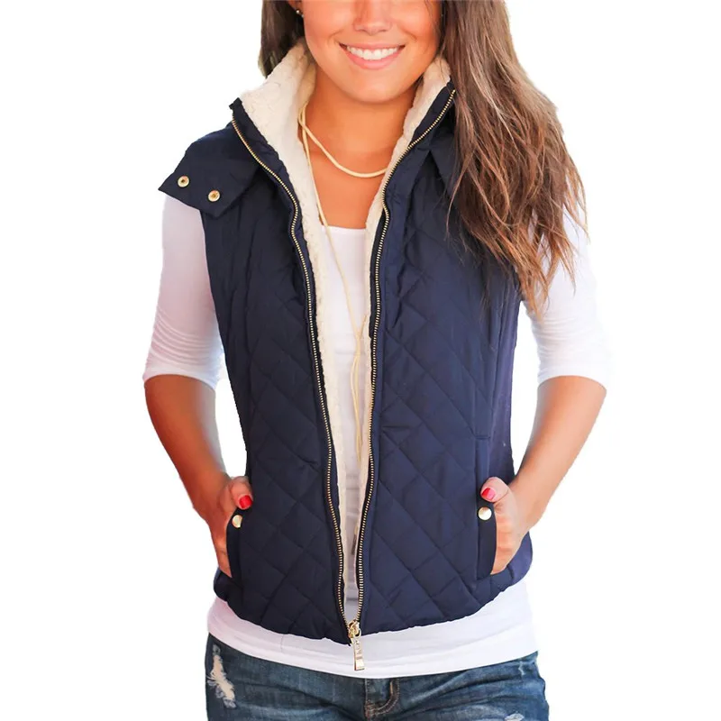 Женская зимняя тонкая Флисовая теплая парка жилет с капюшоном пальто куртка без