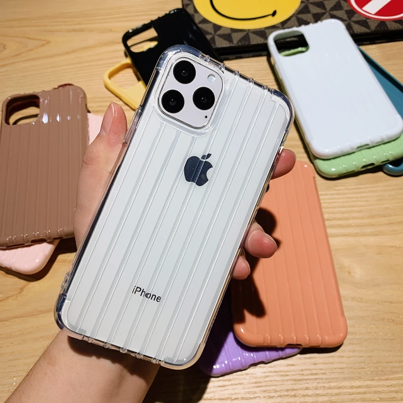 3D Suitcase Trunk Soft Silicone Transparent TPU Armor Case Cover For Apple iPhone 6 6s 7 8 Plus X XS XR 11 Pro Max Coque Fundas | Мобильные