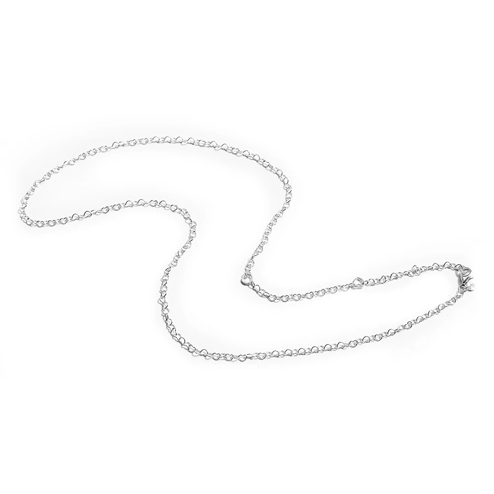 Подлинное ожерелье из стерлингового серебра 925 пробы с сердечками для женщин S925