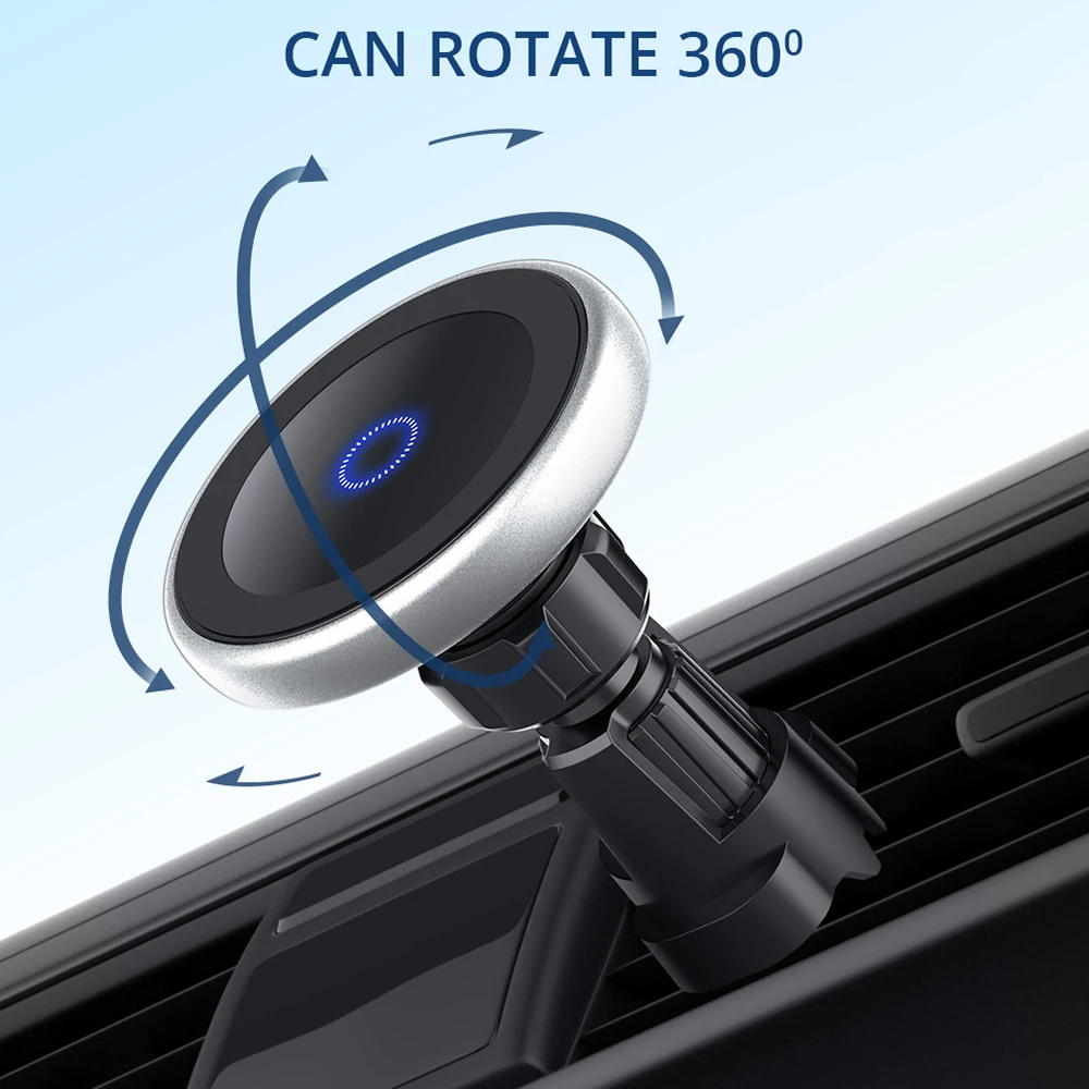 bonola magnetic car wireless charger for iphone 12 13 pro 11 fast wireless charging car phone holder for samsung s21s10note 20 free global shipping