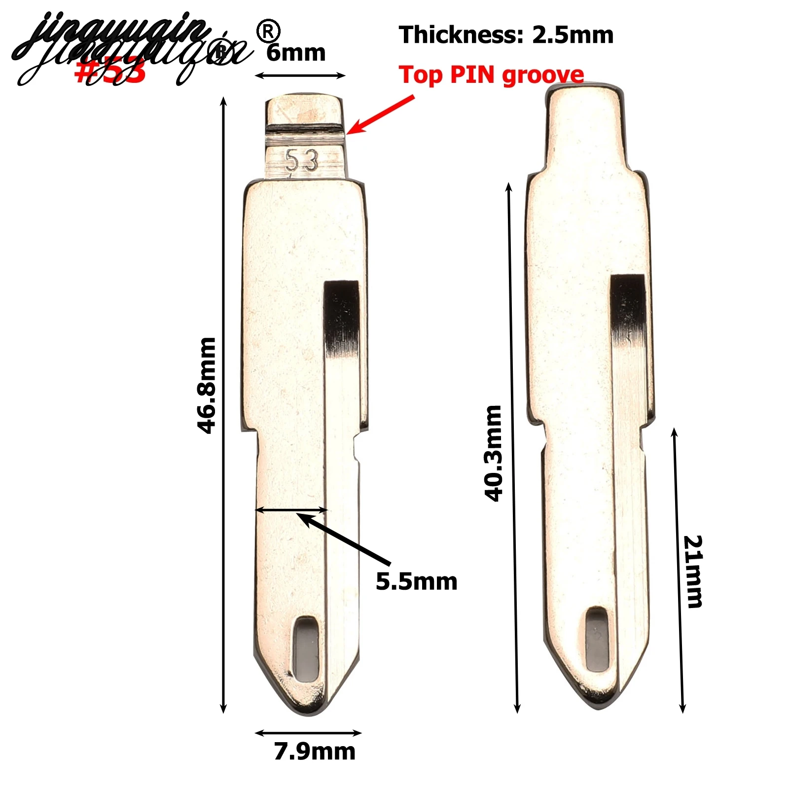 Jingyuqin для Citroen C4L Triumph Peugeot 307 207 пустое лезвие ключа 15 шт. VA2 HU83 SX9 No.17 #53 #54 #58 #72 #73 #83 #99