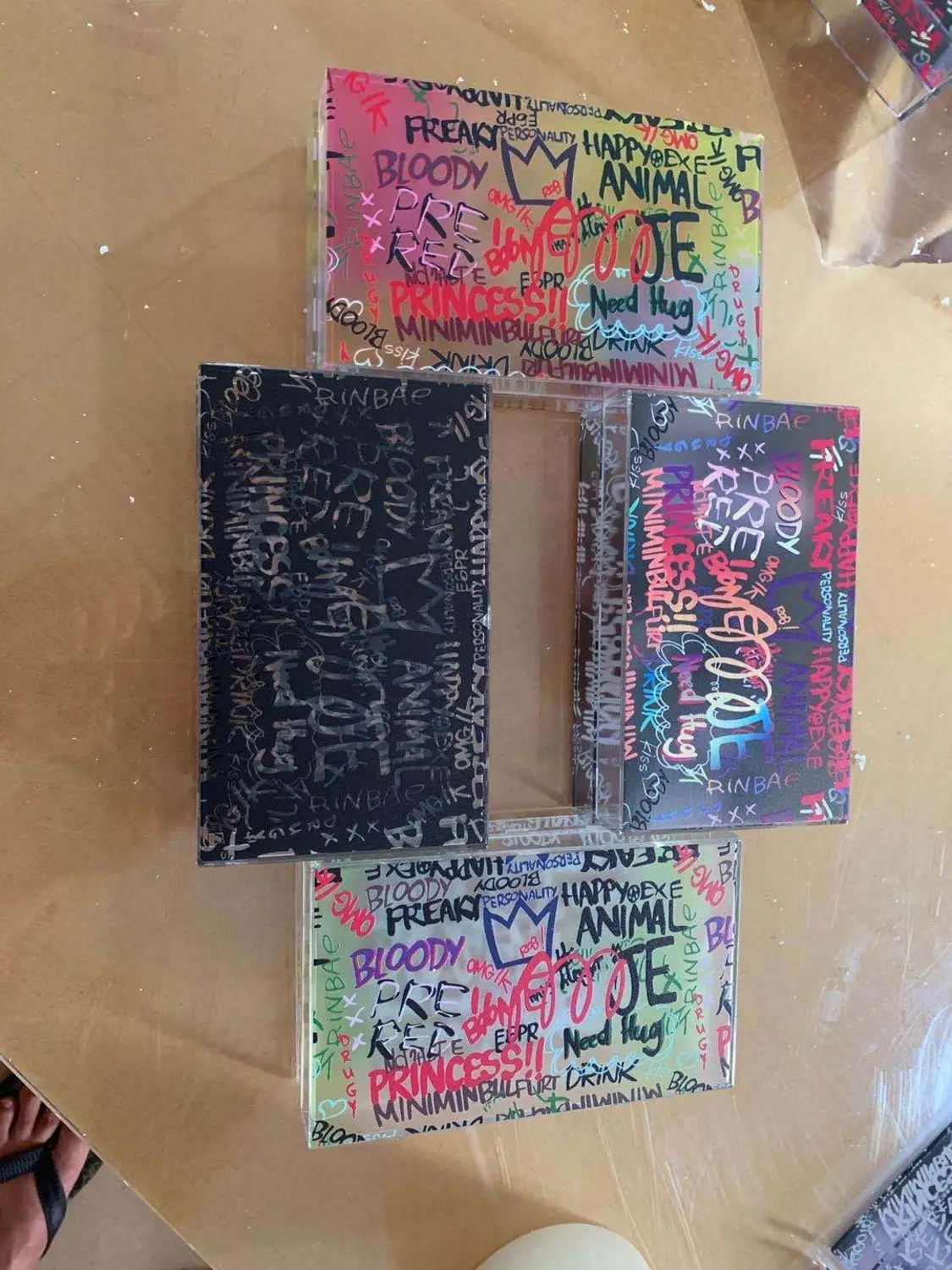 

Fashion Square Box Acrylic Graffiti Bag Casual Tote Shoulder Bag Women Handbag For Travel Colorful Graffiti Purse Wholesale