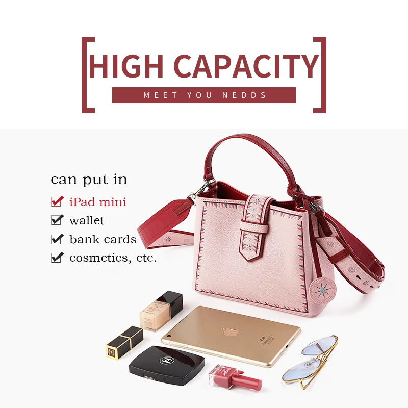 LIAN CAN сумка-ведро с вышивкой женские сумки через плечо из спилка сумка роскошные