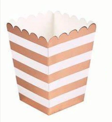 12 шт./лот лидер продаж коробка для попкорна из розового золота/золотого серебра