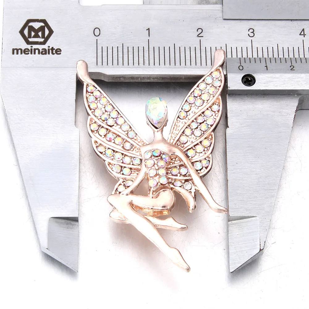 6 шт./лот новые ювелирные украшения с большим ангелом для девушек розовое золото