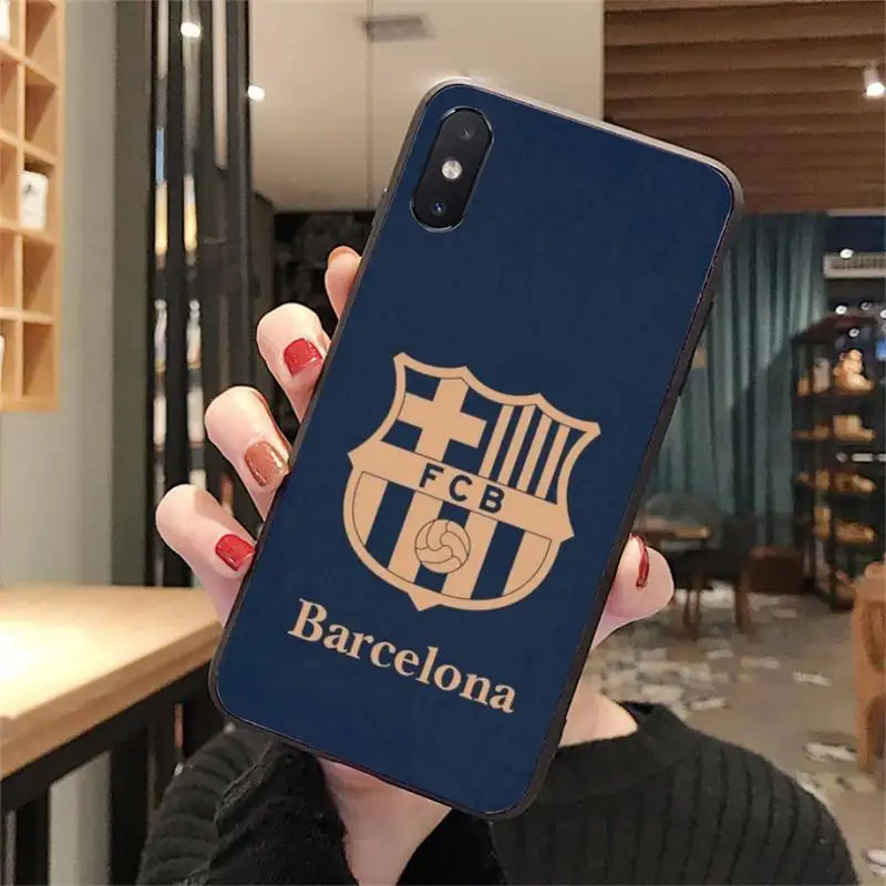 FC Барселона Смарт Месси ТПУ Черный чехол для телефона Корпус IPhone 11 Pro XS MAX 8 7 6 6S Plus X