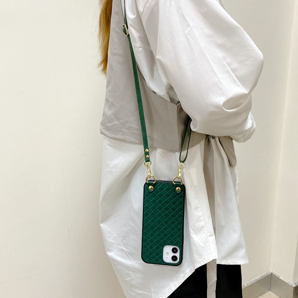 fashion luxury woven phone case for samsung a31 a41 a51 a71 a10 a20 a30 a40 a50 a60 a70 a80 lanyard neck strap cord rope cover free global shipping