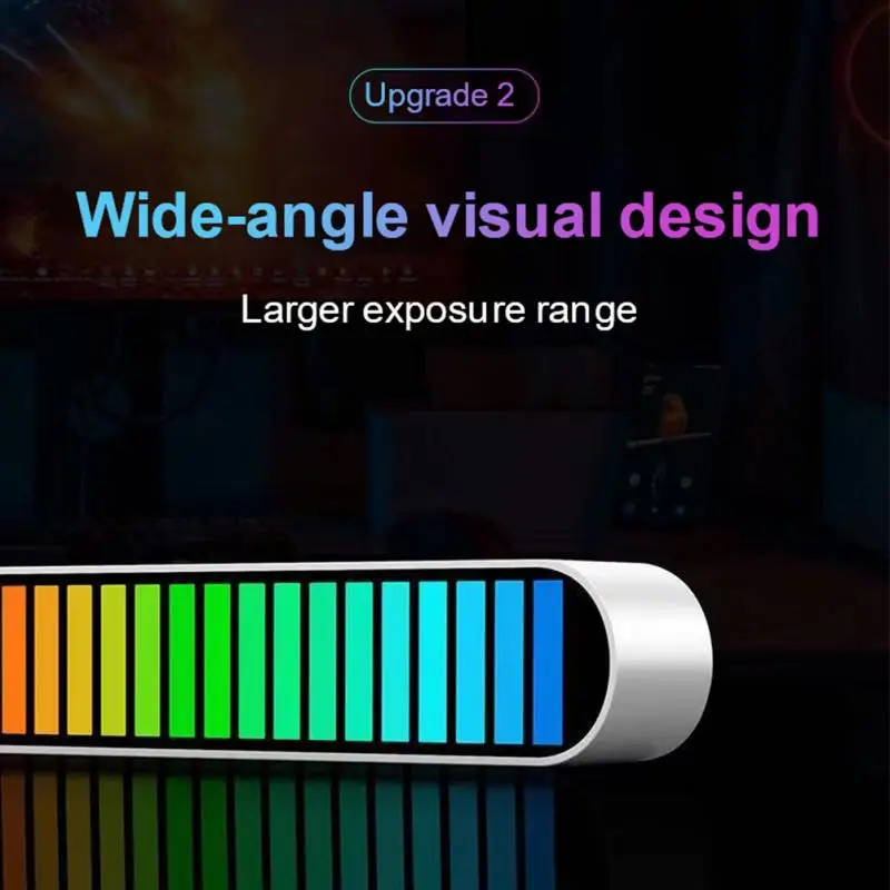 

Новый RGB атмосферсветильник с голосовой активацией, цветной ритмисветильник свет с голосовой активацией, динамический режим с возможность...