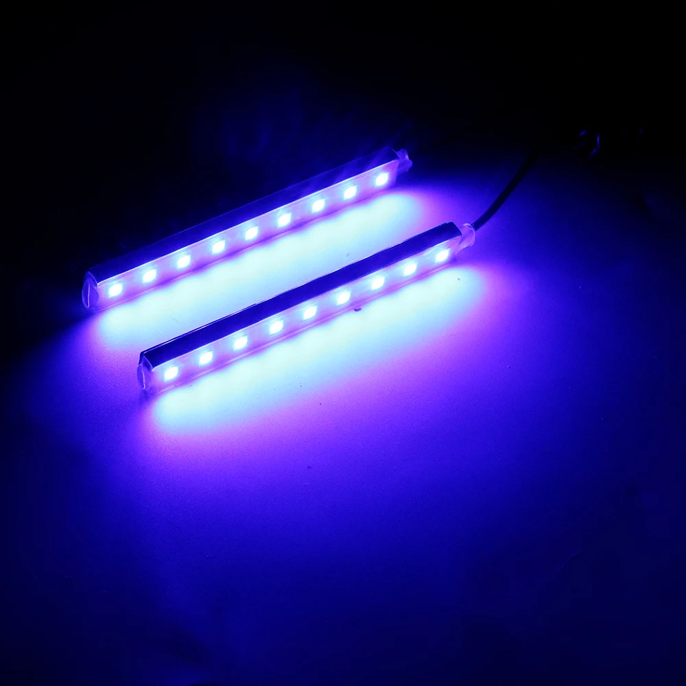 

FORAUTO Cigarette LED Decoration Lamp Dash Floor Foot DC 12V Car Atmosphere Lamp Car-styling LED Strip Lights 2x 9 LED