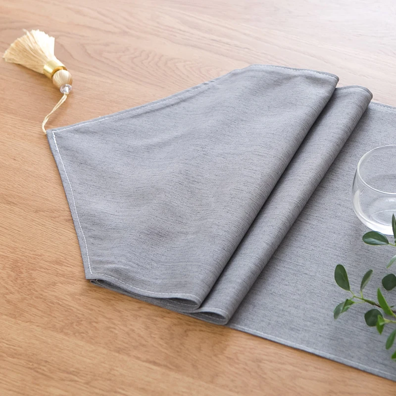 Однотонная декоративная хлопковая цветная скатерть для чайного стола с