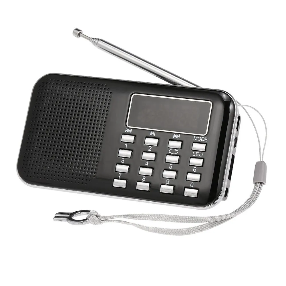 Белый Y-896 мини FM радио цифровой портативный 3W стерео динамик MP3 аудио плеер Поддержка USB накопитель TF карта AUX-IN наушники - Цвет: Белый