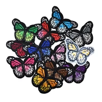 5pcs butterfly embroidery patches hotfix motif appliques iron on patches badge stickers for clothing accessory 3 0 x 4 4cm