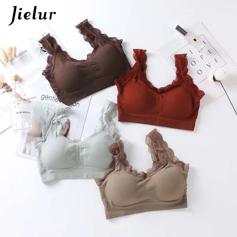 Кружевной бюстгальтер Jielur нижнее белье жилет на бретельках женское