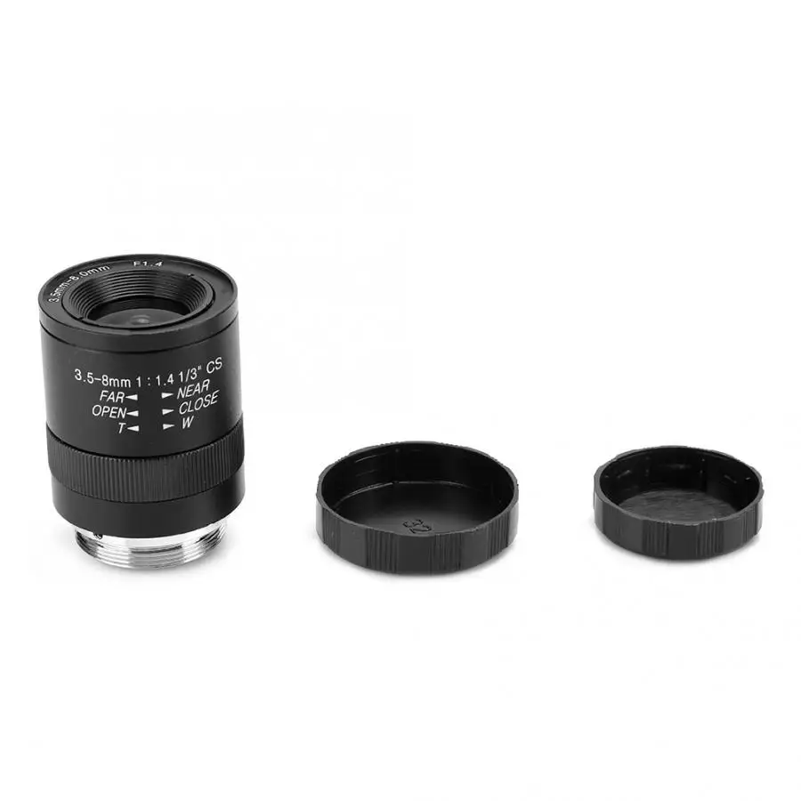 3 5-8 мм 720P Алюминий сплав CS- Mount F1.4 CCTV Камера Ручная настройка апертуры объектива с