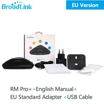 Broadlink RM PRO Универсальный Интеллектуальный пульт дистанционного управления RM MINI3 умный дом автоматизация WiFi+ IR+ RF переключатель для IOS Android телефон - Цвет: EU