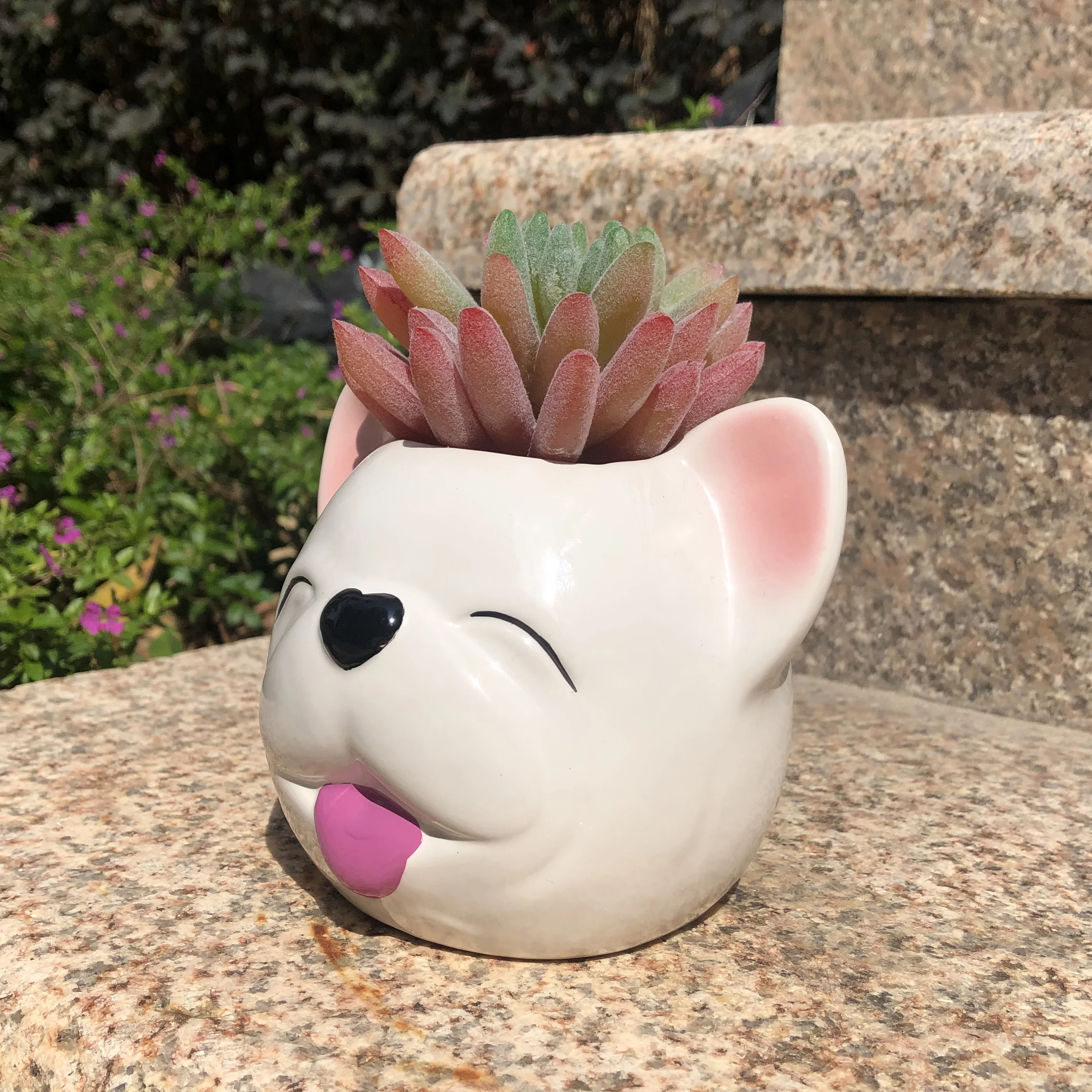 

Cute Puppy Flower Pot Plant Pot Ceramic Vase Planter Ornaments Home Decor Garden Decoration Bonsai Animal Succulent Pot