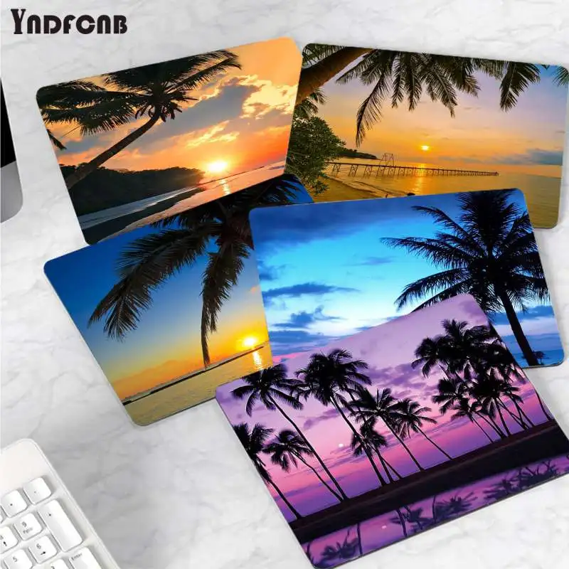 

YNDFCNB Cool New Beach Sea Palm Scenery Office Mice Gamer Soft Mouse Pad Top Selling Wholesale Gaming Pad mouse