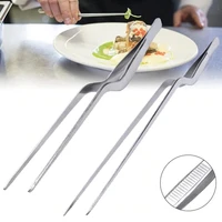 1 pcs kitchen tongs stainless steel food tweezers portable picnic barbecue cooking tweezers home bbq food tongs kitchen utensils