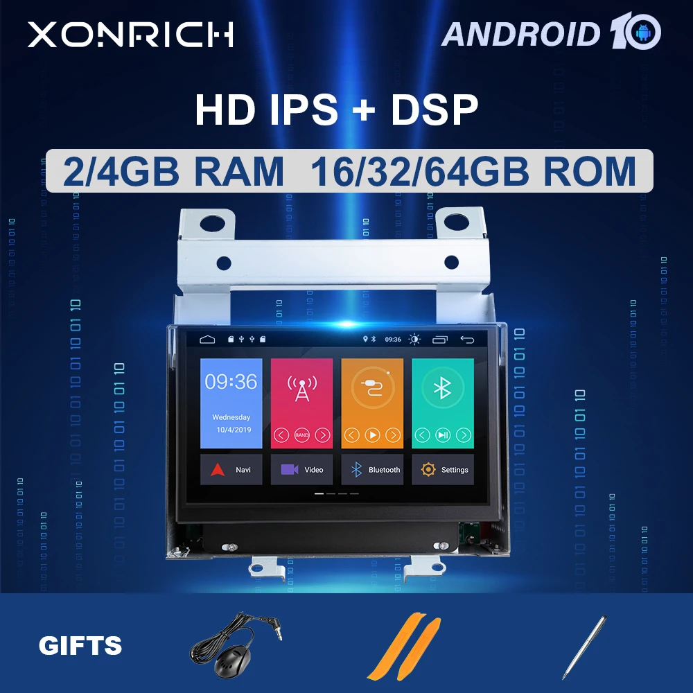 4GB 2 din Android 10 GPS Car Multimedia Player For Land Rover Freelander 2007 2008 2009 2010 2011 2012 RadioHead Unit IPS DSP | Автомобили