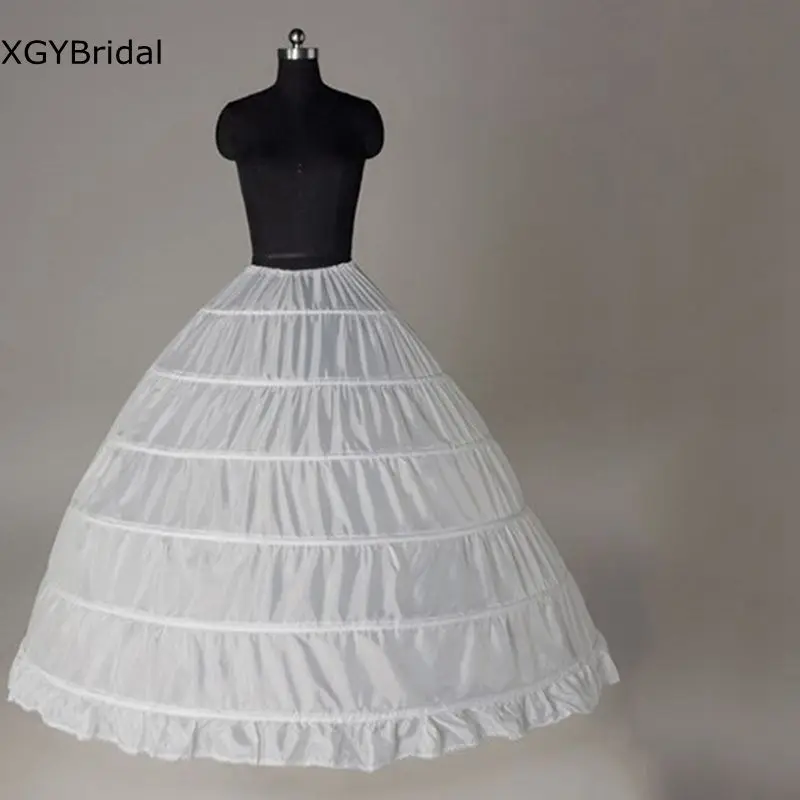 

New Arrival 6 Hoops Petticoats Bustle for Ball Gown Wedding Dresses Underskirt Bridal Accessories Bridal Crinolines jupon
