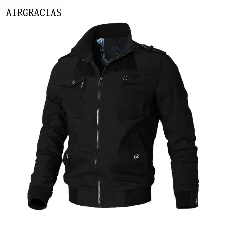 

AIRGRACIAS куртка 2020 осень Новая мужская мода повседневная Уличная молния тонкая хлопчатобумажная бейсбольная куртка