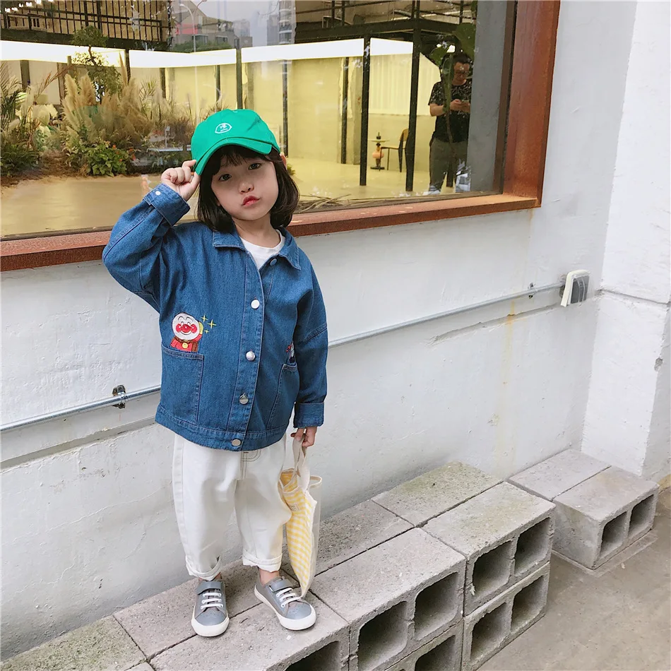 Tonytaobaby осенне зимняя одежда новая детская темно Синее джинсовое пальто куртка