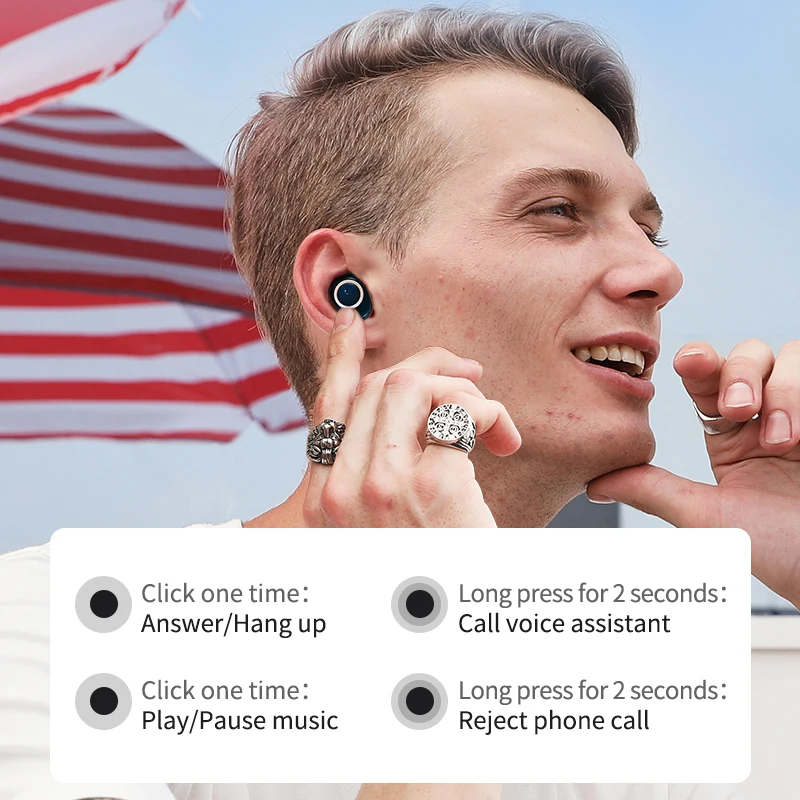 Bluetooth-наушники Bluedio D3 D4 TWS с зарядным футляром | Электроника