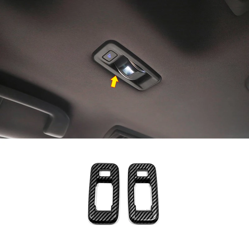 

ABS Carbon fiber For Toyota SIENNA 2021 2022 LHD Accessories Car rear reading Lampshade Decoration Cover Trim Sticker 2PCS