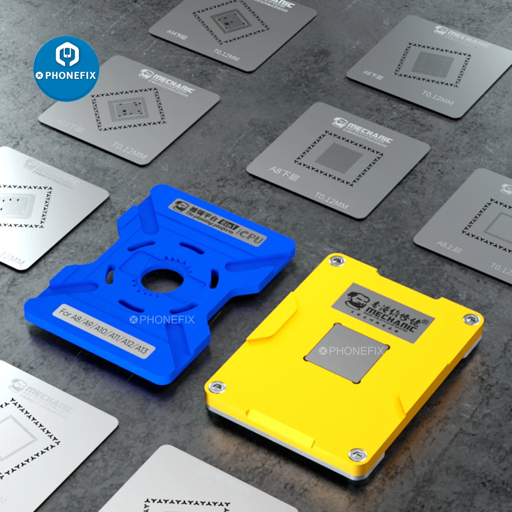 Металлическая сетчатая арматура Mechanic iCPU 7 в 1 BGA, позиционирование процессора для iphone A8 A9 A10 A11 A12 A13 A14