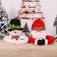 105cm santa claus hugs the tree doll snowman christmas tree ornament festive decoration atmosphere cloth cute xmas pendant decor
