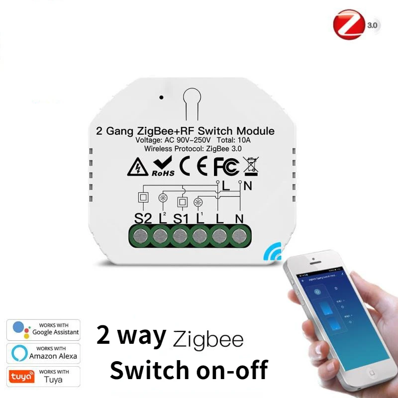 Умный светильник ель света Tuya ZigBee 2022 релейный модуль 3 0 Gang Smart Life/Tuya App Control
