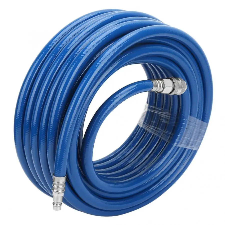 15Meter PVC Hose Air Pneumatic Tube Pipe Flexible Blue with Quick Connector Compressor Line Hos | Обустройство дома